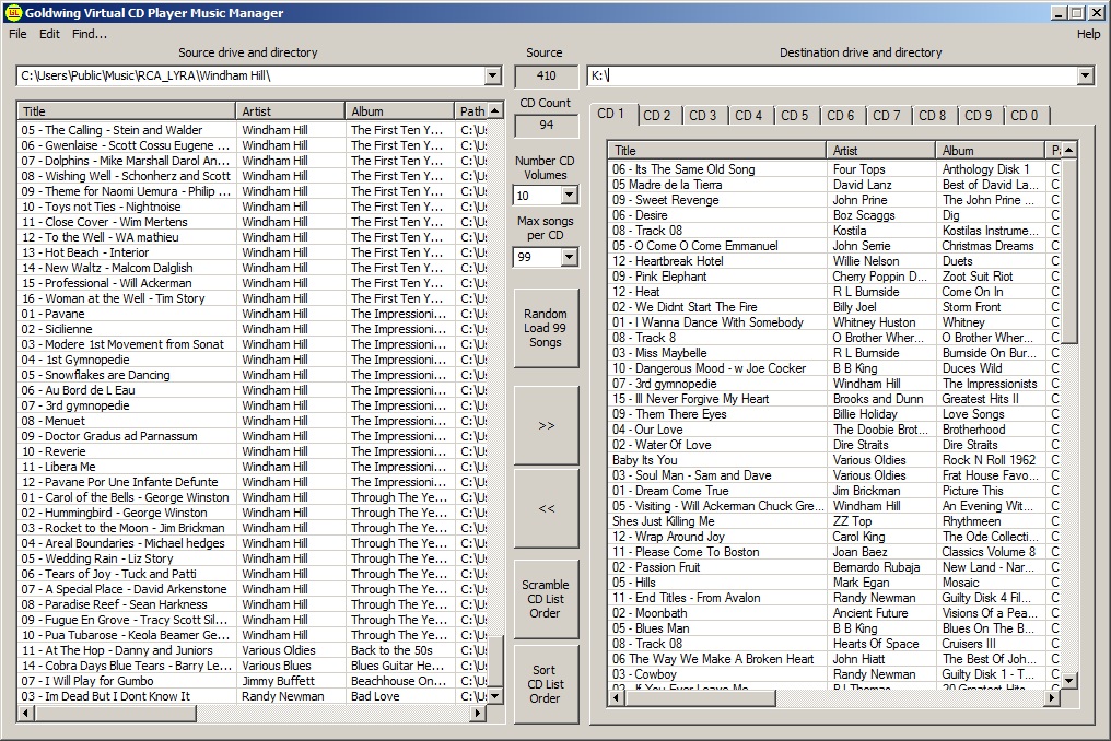 Snapshot of the Goldwing GL1800 music player software.
